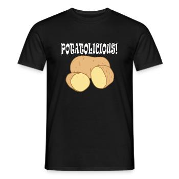 Gesundes Essen Potatolicious Hobby Chef Gemüse - Männer T-Shirt - Schwarz - Vorne - AI Model Male 178 light (178cm)