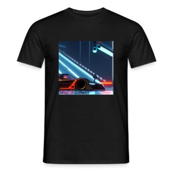 Puppy Racer - Männer T-Shirt - Schwarz - Vorne - AI Model Male 178 light (178cm)
