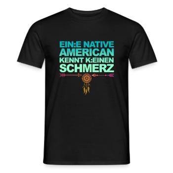 Selbstironie: Woke, Gendern & kulturelle Aneignung - Männer T-Shirt - Schwarz - Vorne - AI Model Male 178 light (178cm)
