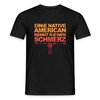 Selbstironie: Woke, Gendern & kulturelle Aneignung - Männer T-Shirt - Schwarz - Vorne - AI Model Male 178 light (178cm)