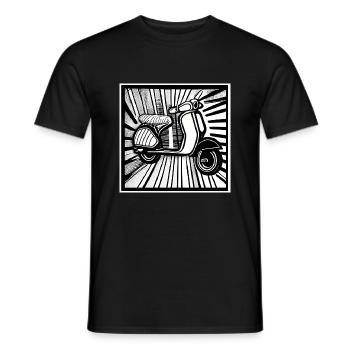 Ein Roller - Männer T-Shirt - Schwarz - Vorne - AI Model Male 178 light (178cm)