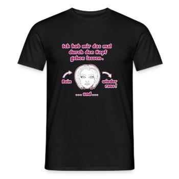 witziges Nicht-Nachdenken-Design / lustige Sprüche - Männer T-Shirt - Schwarz - Vorne - AI Model Male 178 light (178cm)