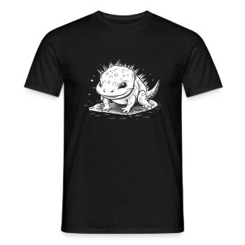Verspielter Baby Axolotl als freches Tierkind - Männer T-Shirt - Schwarz - Vorne - AI Model Male 178 light (178cm)