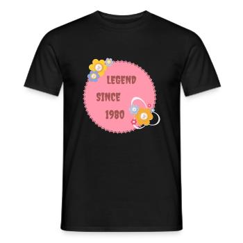 1990s Legend - Men's T-Shirt - black - Front - AI Model Male 178 light (178cm)