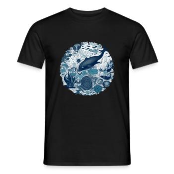 Wonders of the Ocean - Men's T-Shirt - black - Front - AI Model Male 178 light (178cm)