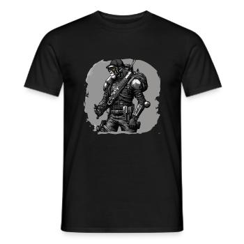 Monkey rebel - Men's T-Shirt - black - Front - AI Model Male 178 light (178cm)