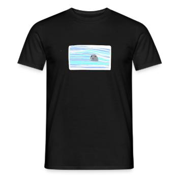 Robbe - Männer T-Shirt - Schwarz - Vorne - AI Model Male 178 light (178cm)