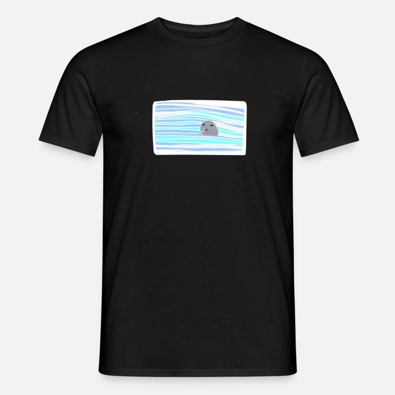Robbe - Männer T-Shirt - Schwarz