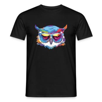 Chou la chouette - T-shirt homme - noir - Devant - AI Model Male 178 light (178cm)