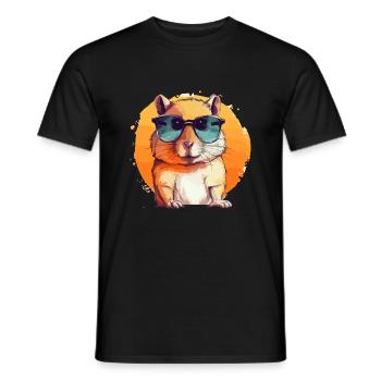 Mimi the gerbil - Men's T-Shirt - black - Front - AI Model Male 178 light (178cm)
