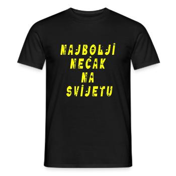 Najbolji necak tetka mother Croatia Balkans Serbia - Men's T-Shirt - black - Front - AI Model Male 178 light (178cm)