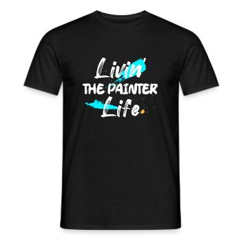 Livin' The Painter Life Profession Job - Men's T-Shirt - black - Front - AI Model Male 178 light (178cm)