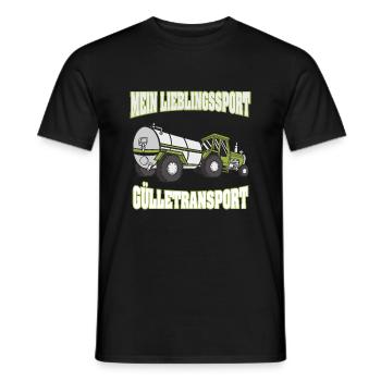 Mein Lieblingssport Gülletransport Bauer Landwirt - Männer T-Shirt - Schwarz - Vorne - AI Model Male 178 light (178cm)