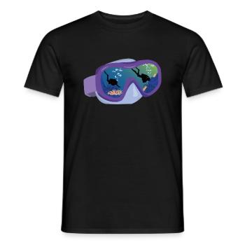 Diving goggles - Men's T-Shirt - black - Front - AI Model Male 178 light (178cm)