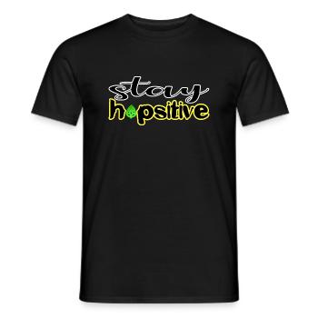 Restez houblon positif houblon malt bière motivation - T-shirt homme - noir - Devant - AI Model Male 178 light (178cm)