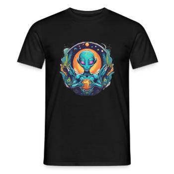 Alien - Men's T-Shirt - black - Front - AI Model Male 178 light (178cm)