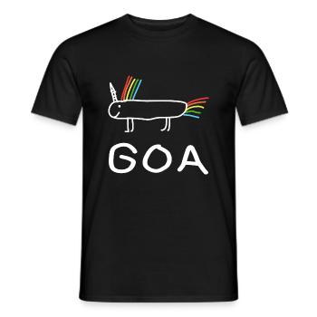 Goa Einhorn Techno - Männer T-Shirt - Schwarz - Vorne - AI Model Male 178 light (178cm)