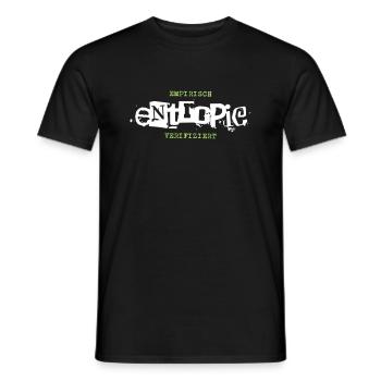 Entropie empirisch verifiziert - Männer T-Shirt - Schwarz - Vorne - AI Model Male 178 light (178cm)