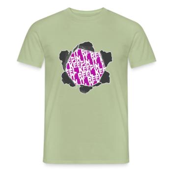 Blagues Cadeau d’anniversaire Idée Déclaration de vie - T-shirt homme - vert sauge - Devant - AI Model Male 178 light (178cm)
