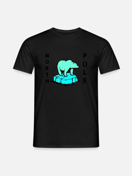 eisbär north pole - Männer T-Shirt - Schwarz