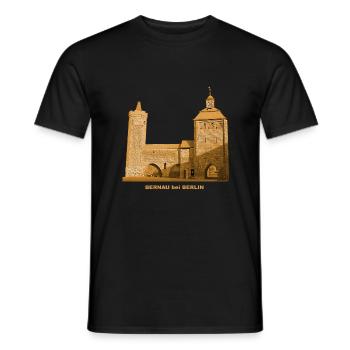 Bernau bei Berlin Steintor Barnim Brandenburg - Männer T-Shirt - Schwarz - Vorne - AI Model Male 178 light (178cm)