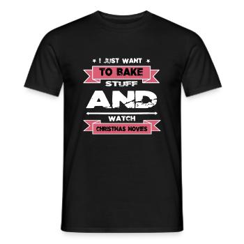 baker awkward birthday present christmas tree - Männer T-Shirt - Schwarz - Vorne - AI Model Male 178 light (178cm)