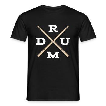 Drum Cross Drummer Drums Color Changing - Men's T-Shirt - black - Front - AI Model Male 178 light (178cm)