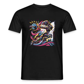 Strong Woman Fitness - Männer T-Shirt - Schwarz - Vorne - AI Model Male 178 light (178cm)