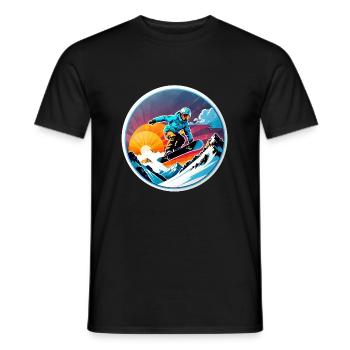 snowboard neige et ski - T-shirt homme - noir - Devant - AI Model Male 178 light (178cm)