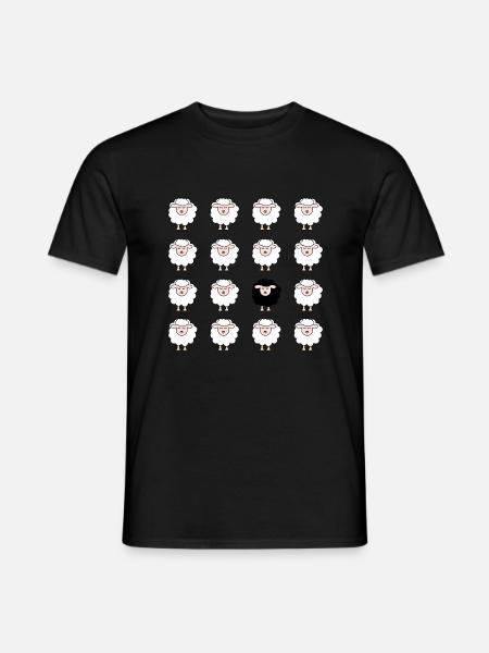 Schaf - Männer T-Shirt - Schwarz