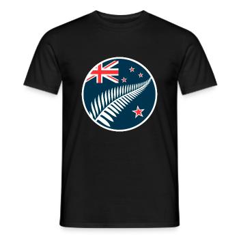 New Zealand Aotearoa Kiwi 5 - Men's T-Shirt - black - Front - AI Model Male 178 light (178cm)