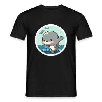 Wal-Liebhaber - Männer T-Shirt - Schwarz - Vorne - AI Model Male 178 light (178cm)