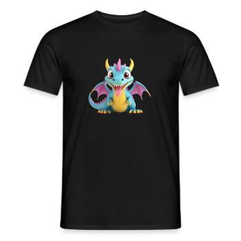 Dragon Monster - Men's T-Shirt - black - Front - AI Model Male 178 light (178cm)