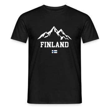 Finnland Berge Urlaub Berg - Männer T-Shirt - Schwarz - Vorne - AI Model Male 178 light (178cm)