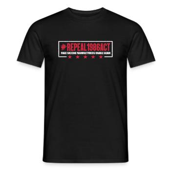 Repeal 1986 act Make vaccine manufacturers unable - Männer T-Shirt - Schwarz - Vorne - AI Model Male 178 light (178cm)