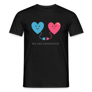 Verbindung - Männer T-Shirt - Schwarz - Vorne - AI Model Male 178 light (178cm)