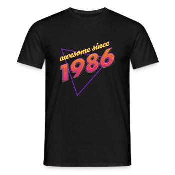 Rétro - Awesome since 1986 - T-shirt homme - noir - Devant - AI Model Male 178 light (178cm)