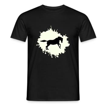 pferd klecks - Männer T-Shirt - Schwarz - Vorne - AI Model Male 178 light (178cm)