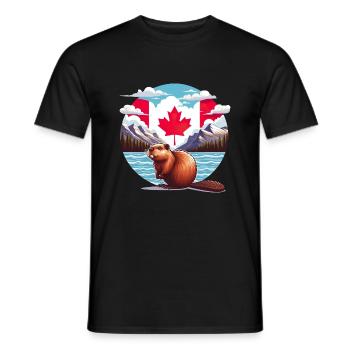 Canada Bieber 6 - Men's T-Shirt - black - Front - AI Model Male 178 light (178cm)