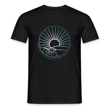 Gravel, Mountain Bike, Passion, Cycling - Men's T-Shirt - black - Front - AI Model Male 178 light (178cm)