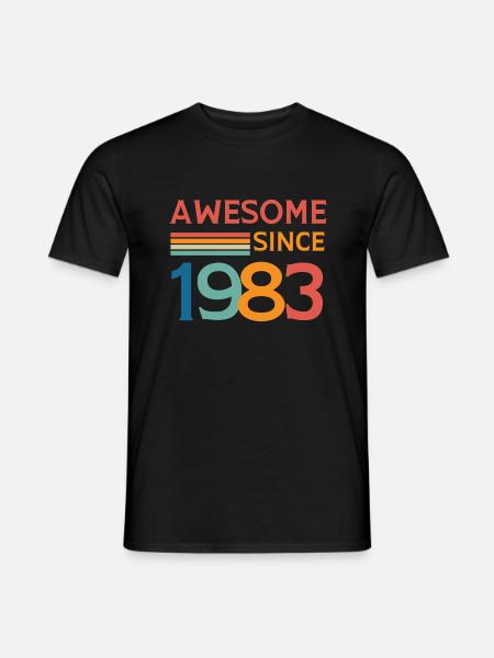 Awesome since 1983 - Men's T-Shirt - black
