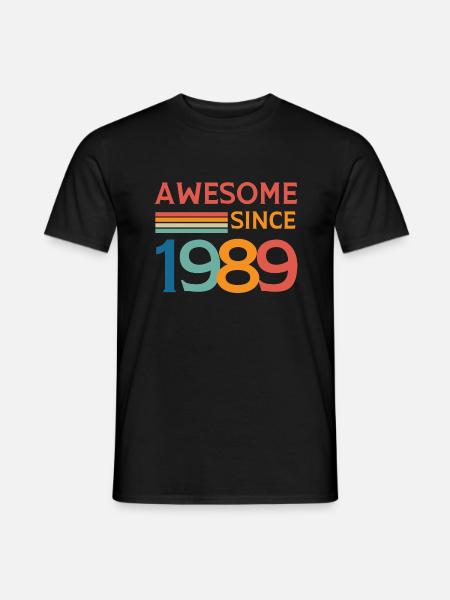 Awesome since 1989 - Men's T-Shirt - black