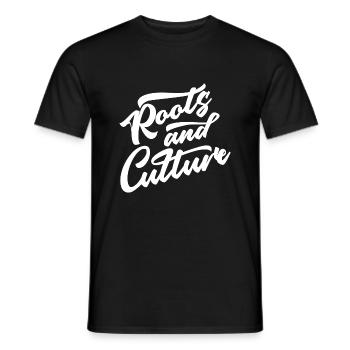 Roots And Culture Reggae - Men's T-Shirt - black - Front - AI Model Male 178 light (178cm)