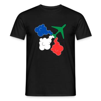 Militärflugzeug Patrouille de France - Männer T-Shirt - Schwarz - Vorne - AI Model Male 178 light (178cm)