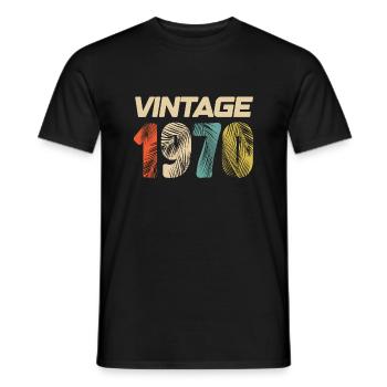 Vintage 1970 Retro - Best-seller - T-shirt homme - noir - Devant - AI Model Male 178 light (178cm)