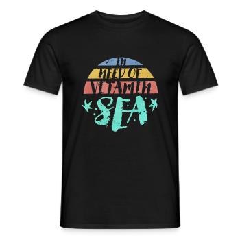 Vitamin Sea retro - Men's T-Shirt - black - Front - AI Model Male 178 light (178cm)
