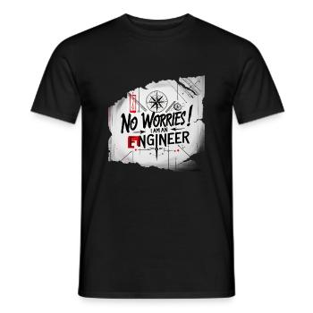 ein Ingenieur - Männer T-Shirt - Schwarz - Vorne - AI Model Male 178 light (178cm)