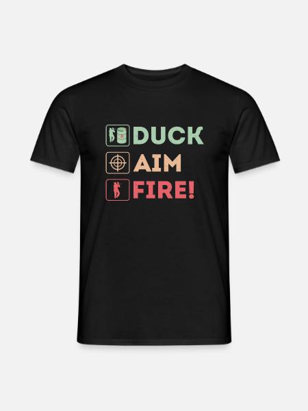 Eend, Richten, Vuur! Paintball Tactische Speler - Heren T-shirt - zwart