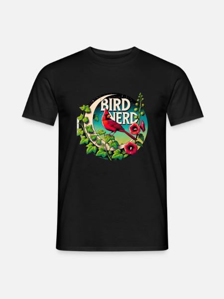 Vogel-Nerd - Männer T-Shirt - Schwarz