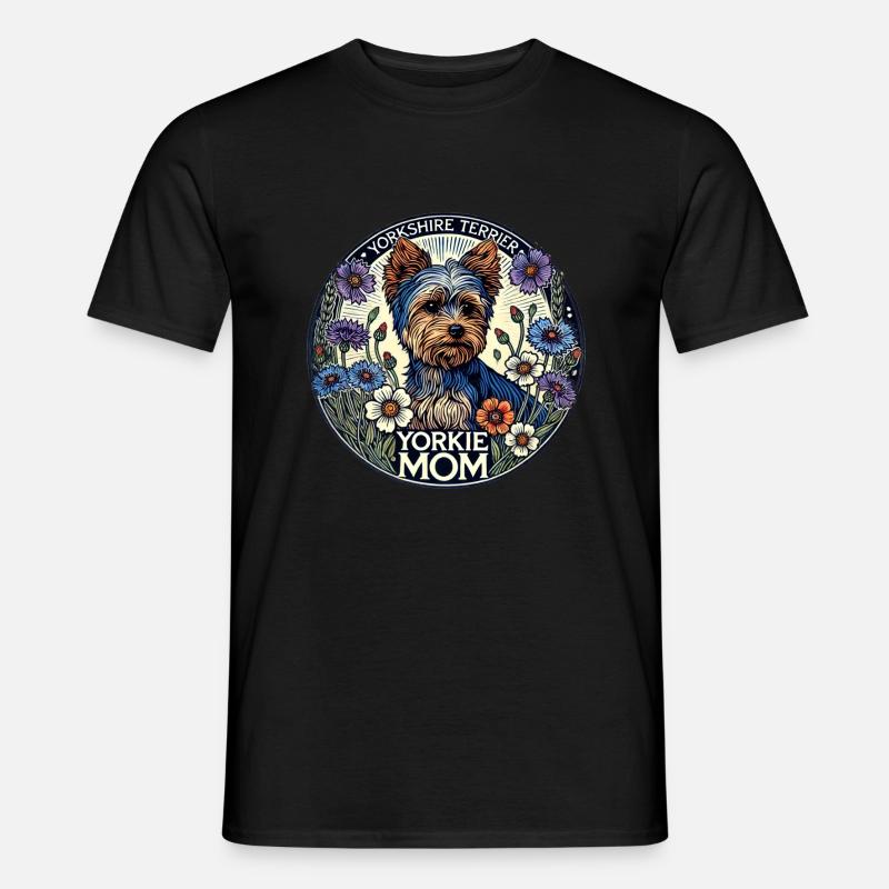 Yorkie-Mutter - Männer T-Shirt - Schwarz